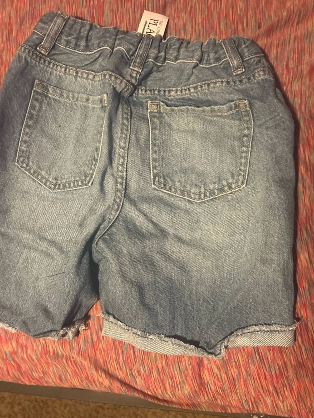 The Children's Place Light Blue Denim Distressed Girls Shorts